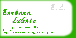 barbara lukats business card
