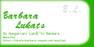 barbara lukats business card